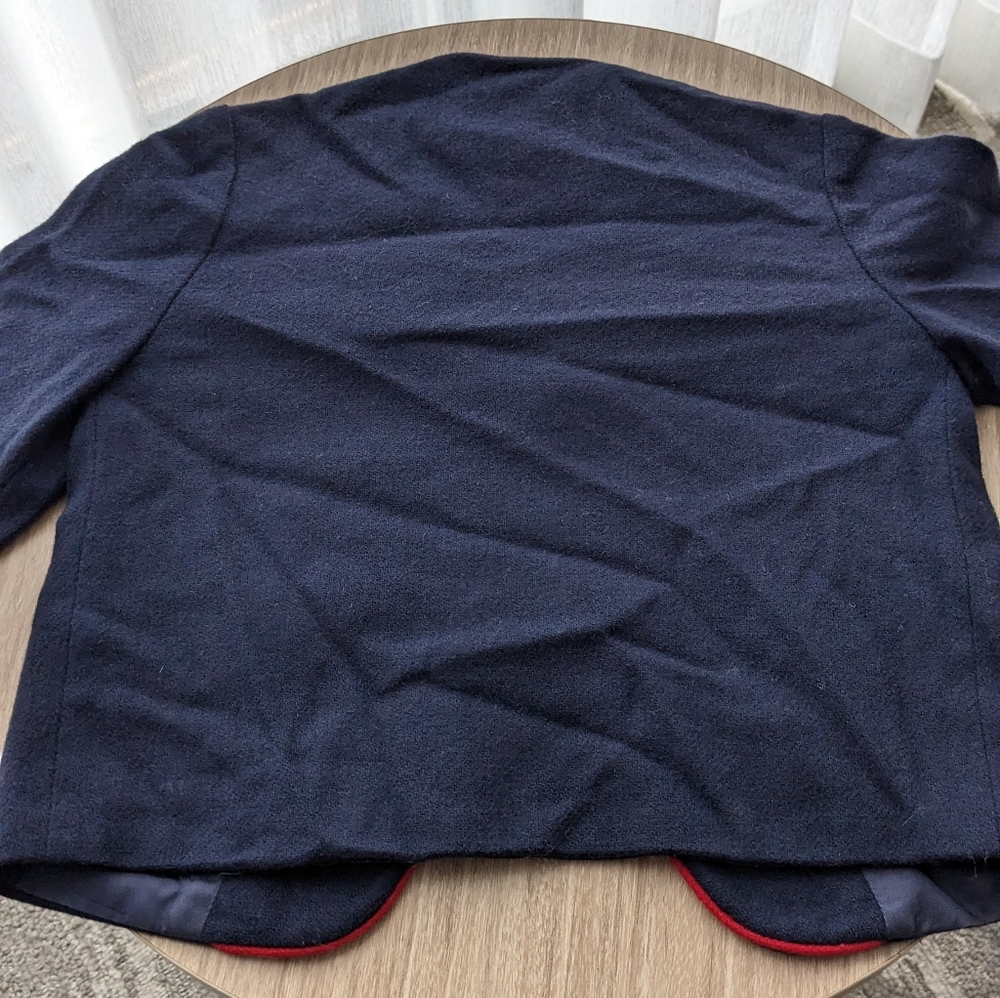 VINTAGE Saks Fifth Avenue Navy and Red Boys Blazer - Picture 3 of 11